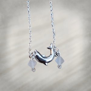 Silver Dolphin Charm Necklace