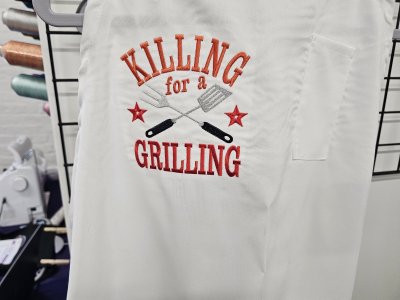 Embroidered Apron - Killin For A Grillin