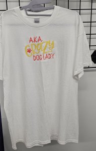 Embroidered Crazy Dog Lady Shirt - Size XL