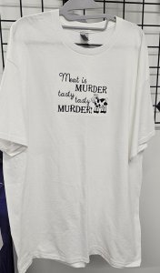 Embroidered Fun Take on Meat Shirt - Size XXL