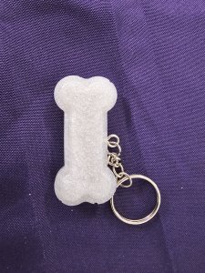 Epoxy Resin Bone and Paw Key Chains