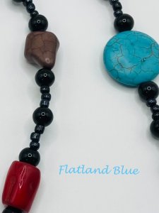Glass and stone necklace