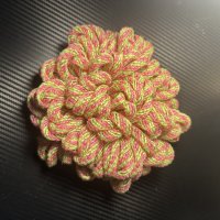 Jute tubing pink/green 6 inch