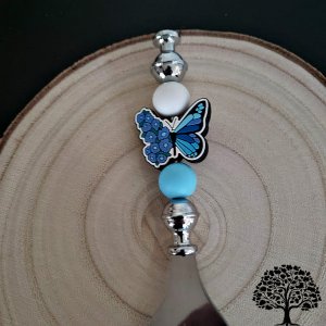 Blue Butterfly Bead Design Bottle Opener Handmade Kitchen Tool Bar Accessory
