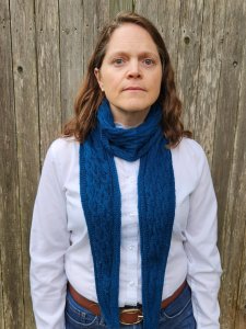 Hand Knit Cabled Scarf