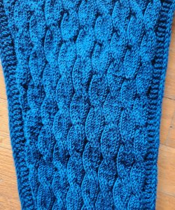 Hand Knit Cabled Scarf