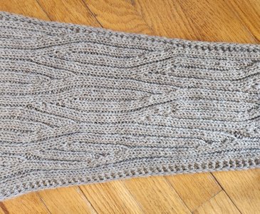 Hand Knit Geometric Scarf