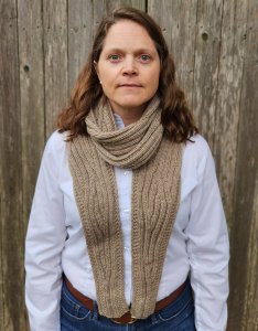 Hand Knit Geometric Scarf