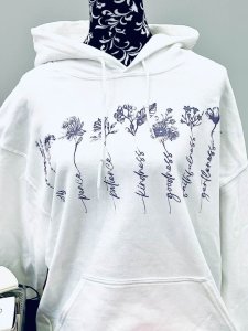 Garden Flower Hoodie Large