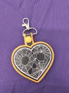 Skeleton Heart Keychain