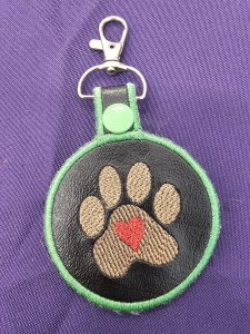 Paw Print Love Keychain