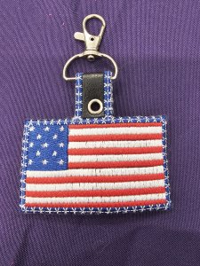 American Flag Keychain