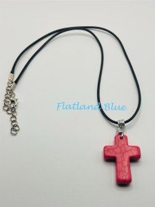 Stone cross necklace