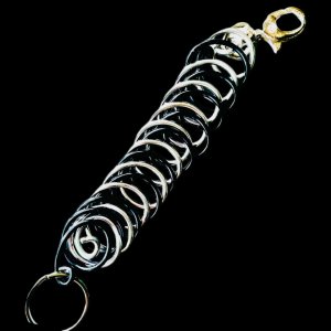 Vibrant Aluminum Circular Swirl Keychain