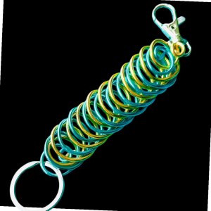 Vibrant Aluminum Circular Swirl Keychain