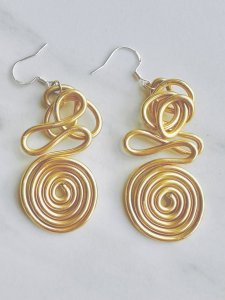 Gold Anodized Aluminum Earrings