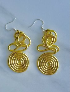 Gold Anodized Aluminum Earrings