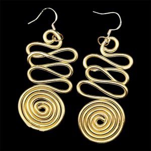 Gold Anodized Aluminum Earrings