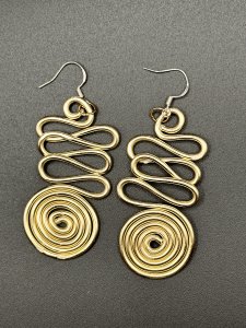Gold Anodized Aluminum Earrings