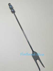 Beaded meat/pickle fork #PF3
