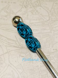 Beaded meat/pickle fork #PF5