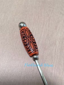 Beaded appetizer fork #AF1