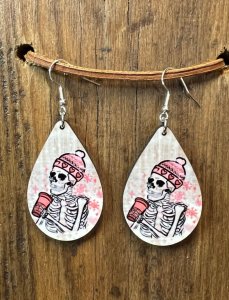 Skeleton Latte Valentine’s Earrings