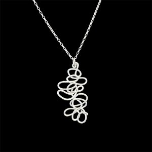 Anddized Aluminum Abstract Statement Necklace