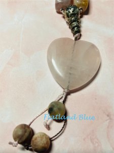 Rose quartz and rhodonite necklace #N37