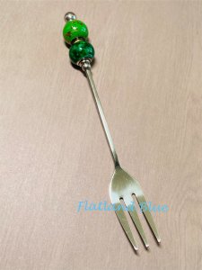 Beaded appetizer fork #AF2