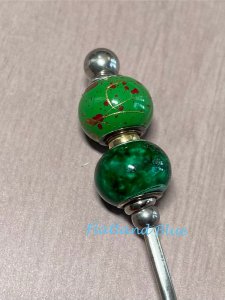 Beaded appetizer fork #AF2