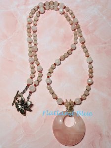 Rose quartz necklace #N35