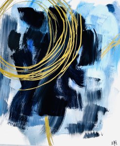 Midnight Swirls in Gold