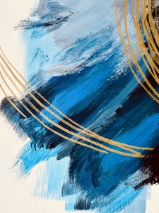 Midnight Swirls in Gold