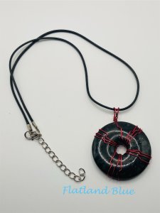 Wire-wrapped stone necklace #N24