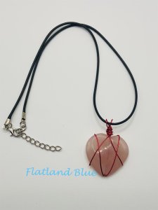 Wire-wrapped stone necklace #N30