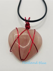Wire-wrapped stone necklace #N30
