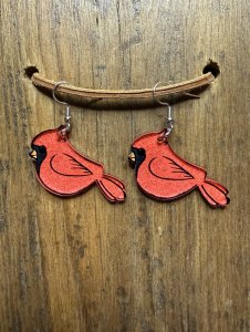 Cardinal Earrings