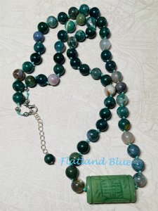 Moss agate necklace #N38