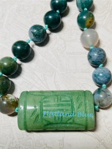 Moss agate necklace #N38