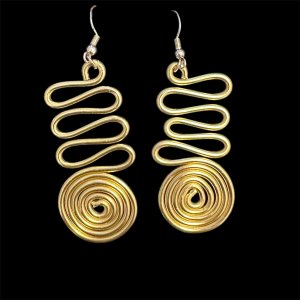 Anodized Aluminum Egyptian Gold Earrings