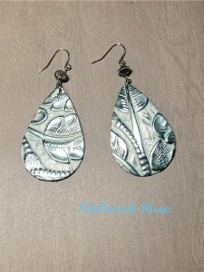 Silver teardrop earrings #E9