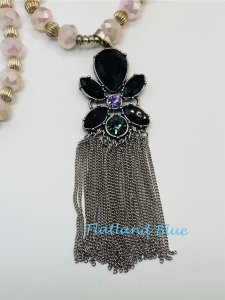 Pink crystal necklace #N48