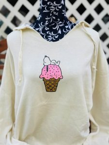 Snoopy Icream Cone Light Weight Hoodie