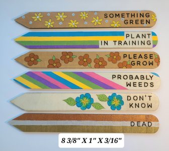 Humorous Plant Stake, decorative plant stakes with funny sayings, plant lover gift, wooden hand painted decor for indoor plants