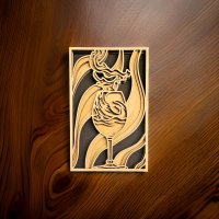 Wood picture without kit, plain wood, disassembled