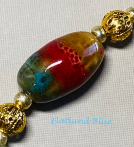 Ceramic bead necklace #N50