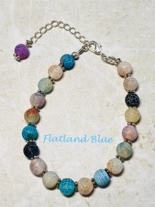 Crackled agate bracelet #CB17