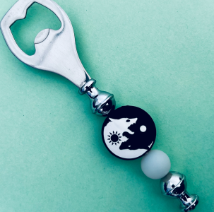 Ying Yang Wolf Bottle Opener Glow in the Dark