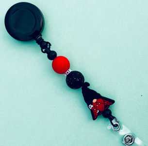 Gnome Vampire Badge Reel Black